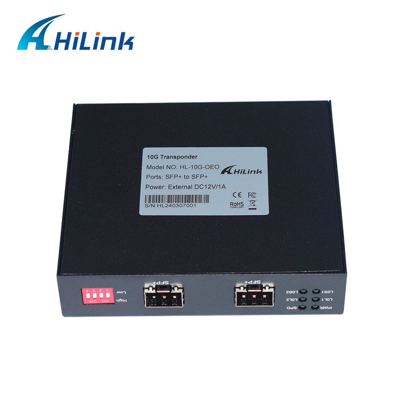 10G Transpondoer 10G OEO Media Converter SFP+ to SFP+ Fiber Optical Equipment DC12V1A