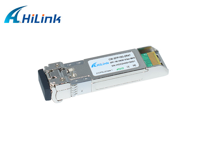 โมดูลรับส่งสัญญาณไฟเบอร์ออปติก Hilink 10G SFP + CWDM ZR 80KM ทางไกล 1470-1610