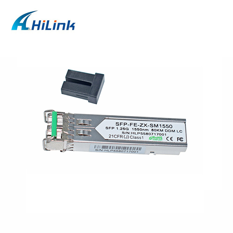 โมดูลรับส่งสัญญาณ LC SFP DOM 1.25G 1000BASE 80KM 1550nm SMF 1.25G ออปติคอล