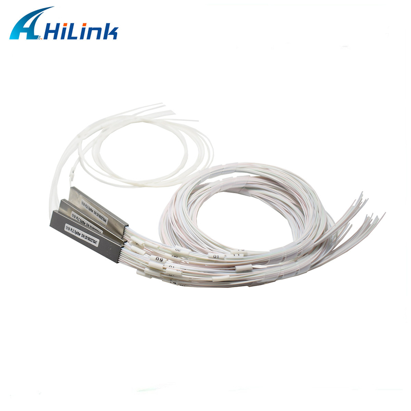 Single Mode Fiber PLC Optical Splitter ท่อเหล็ก 1X16 0.9 มม. ไม่มีขั้วต่อ