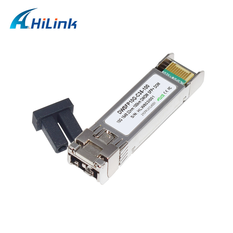 Duplex LC SMF Transceiver Module 10G DWDM SFP + C17-C61 100km DOM สำหรับการส่งสัญญาณ