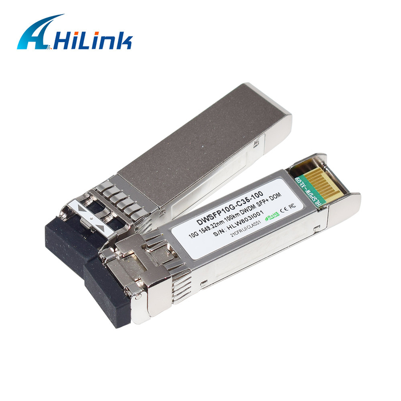 Duplex LC SMF Transceiver Module 10G DWDM SFP + C17-C61 100km DOM สำหรับการส่งสัญญาณ