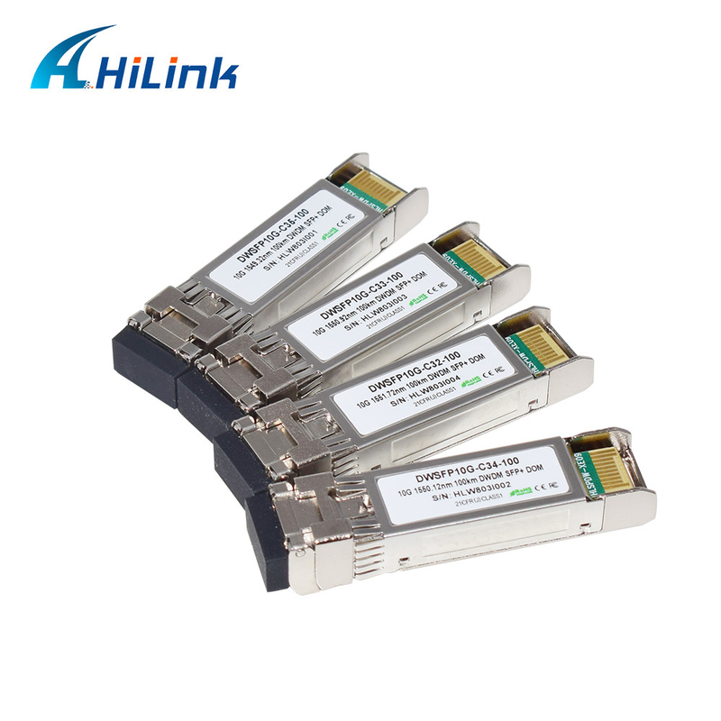 Duplex LC SMF Transceiver Module 10G DWDM SFP + C17-C61 100km DOM สำหรับการส่งสัญญาณ