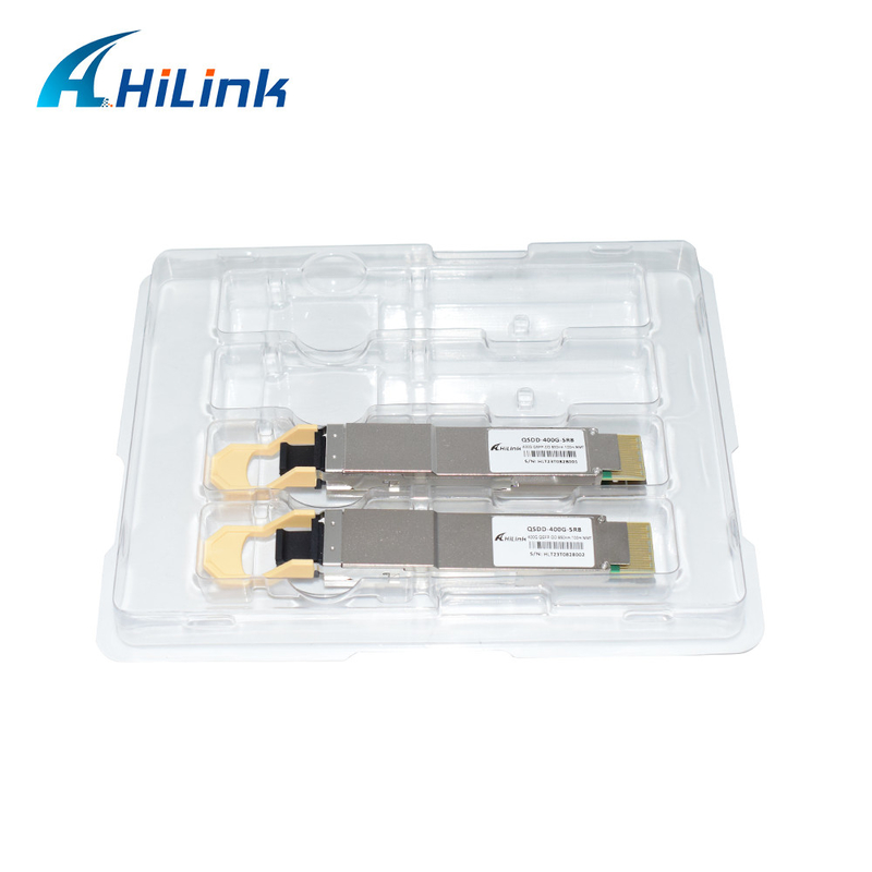 400GBASE-SR8 QSFP-DD โมดูลตัวรับแสง PAM4 850nm 100m DOM MTP/MPO-16 APC MMF