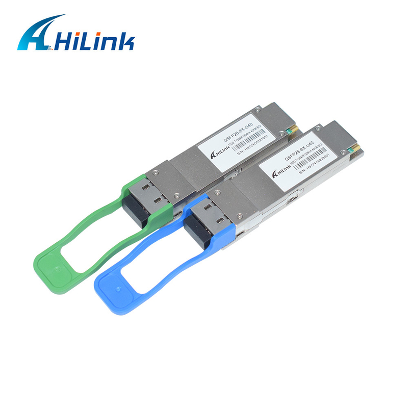 100G QSFP28 โมดูลตัวรับสัญญาณ BIDI 40KM 1304/1309nm EML+APD QSFP28-BX-D40 ตัวรับสัญญาณ