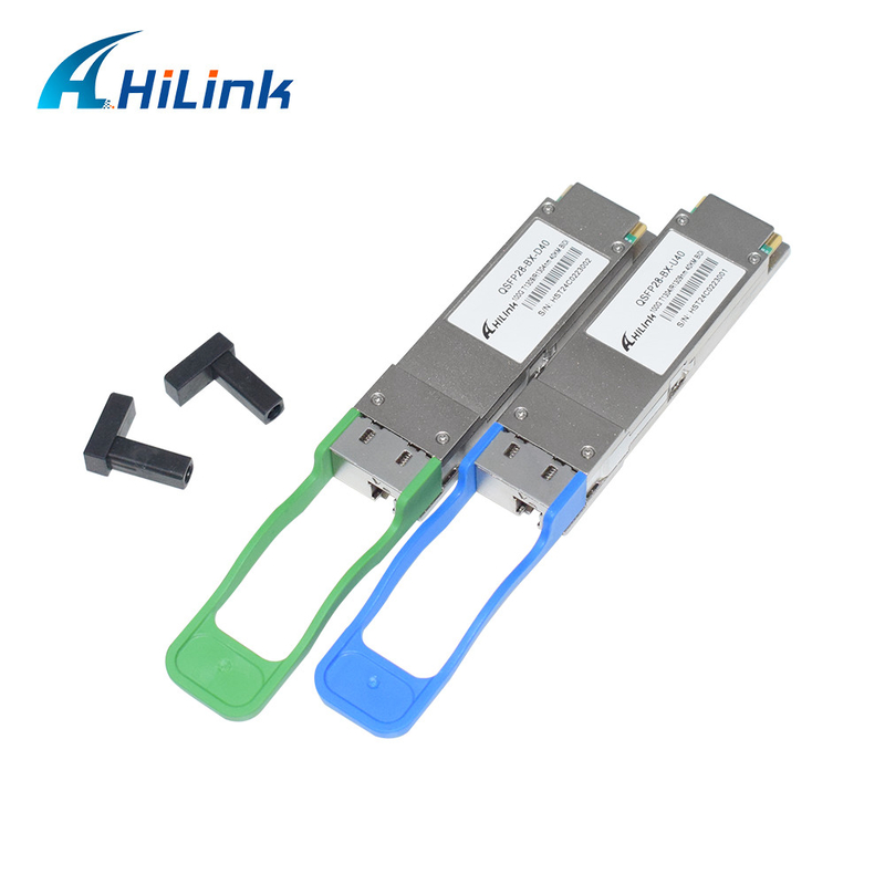 100G QSFP28 โมดูลตัวรับสัญญาณ BIDI 40KM 1304/1309nm EML+APD QSFP28-BX-D40 ตัวรับสัญญาณ