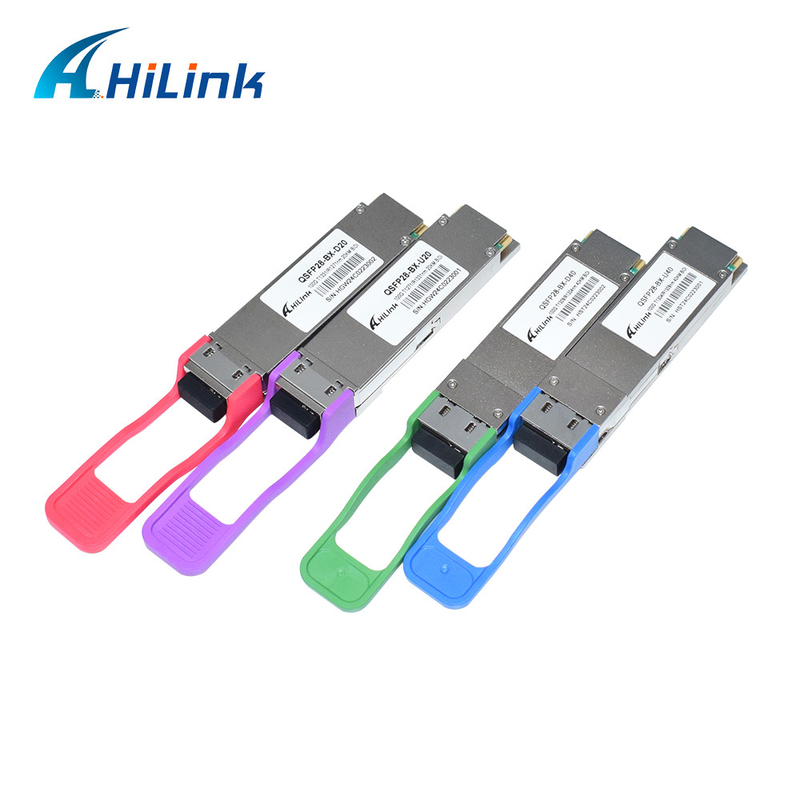 100G QSFP28 โมดูลตัวรับสัญญาณ BIDI 40KM 1304/1309nm EML+APD QSFP28-BX-D40 ตัวรับสัญญาณ