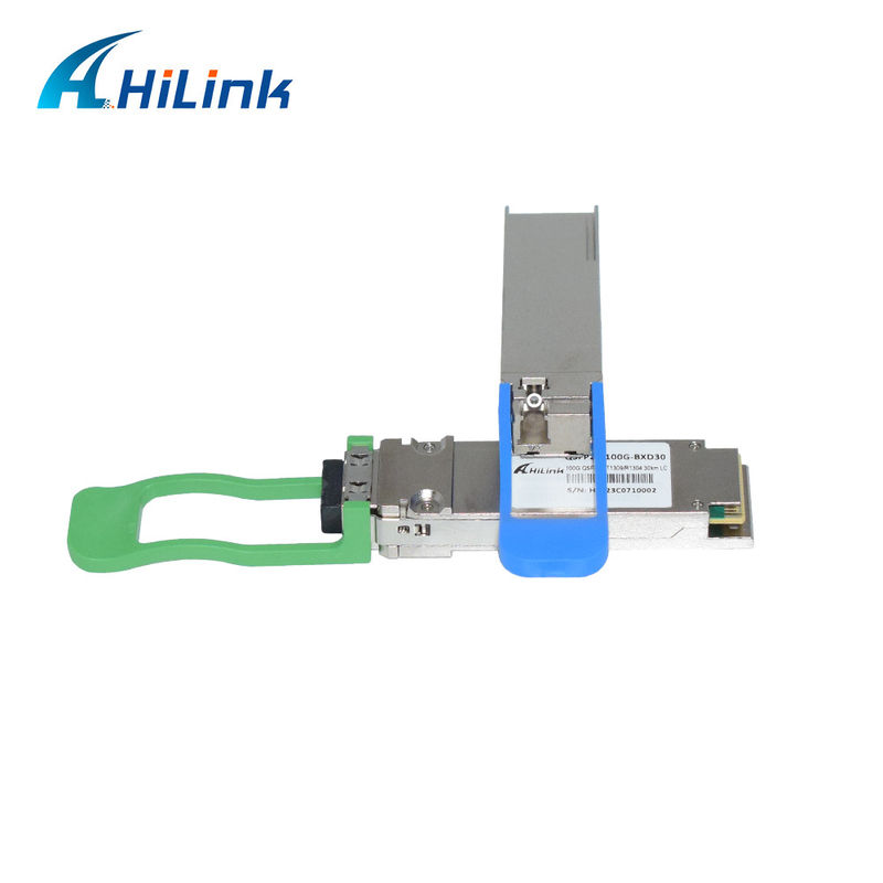100G QSFP28 โมดูลตัวรับสัญญาณ BIDI 40KM 1304/1309nm EML+APD QSFP28-BX-D40 ตัวรับสัญญาณ