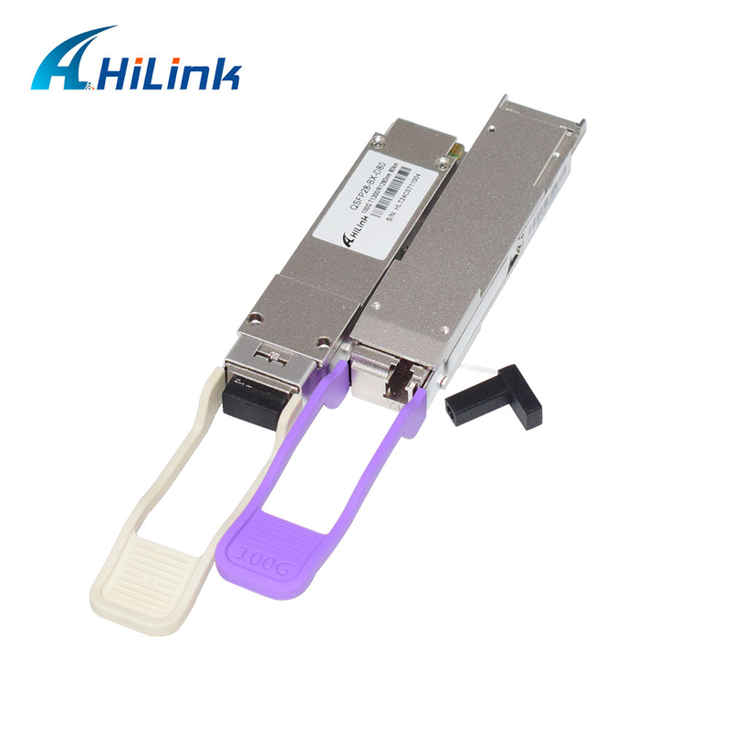 100Gb/s QSFP28 BiDi 80km Transceiver โมดูลตัวรับแสง LC/UPC DOM