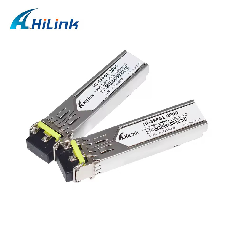 1000BASE 200KM GLC-ZX-SM-200 1.25G 1550nm 200KM SMF SFP Transceiver คอนเนคเตอร์ LC สองตัว