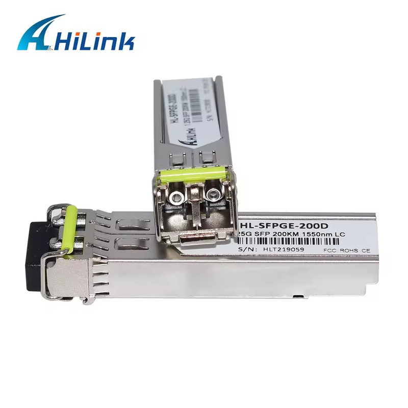 1000BASE 200KM GLC-ZX-SM-200 1.25G 1550nm 200KM SMF SFP Transceiver คอนเนคเตอร์ LC สองตัว