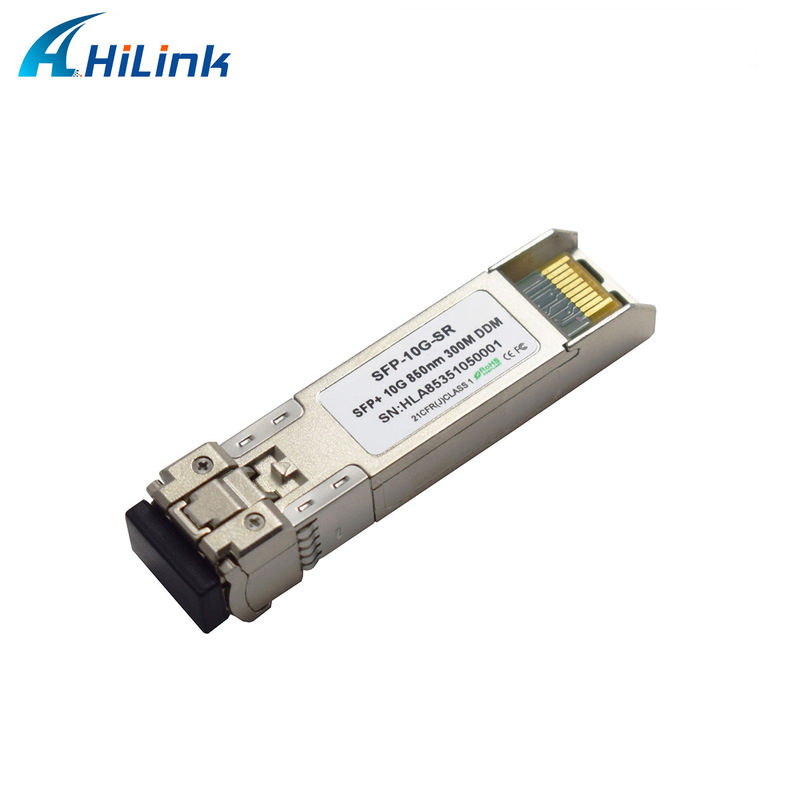 SFP+ 10Gig Ethernet Module 10G SR 850nm 300M LC Duplex DDM Fiber Optic Transceiver สําหรับเครือข่าย 4G ฟังก์ชัน WDM สําหรับ FTTH SFP-10G-SR