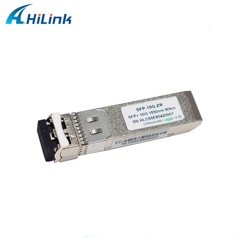 ระยะทาง 80KM SFP 10G SMF 1550nm ZR Duplex LC DDM Optical Module พร้อมเครื่องส่ง EML