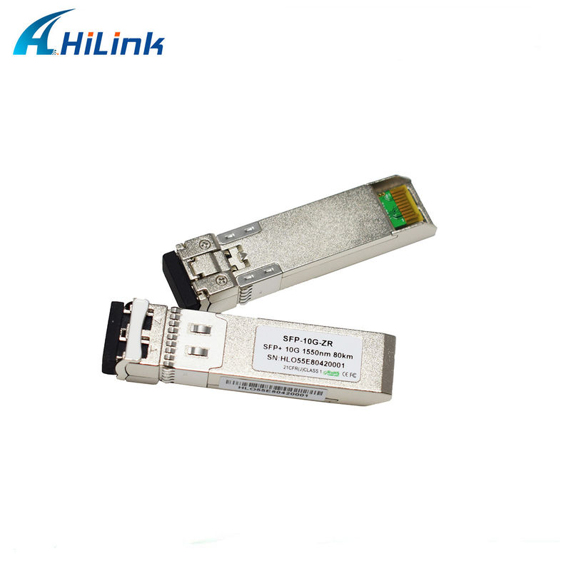 ระยะทาง 80KM SFP 10G SMF 1550nm ZR Duplex LC DDM Optical Module พร้อมเครื่องส่ง EML