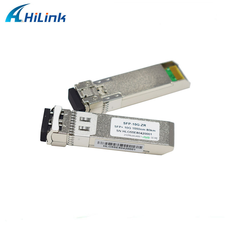 ระยะทาง 80KM SFP 10G SMF 1550nm ZR Duplex LC DDM Optical Module พร้อมเครื่องส่ง EML
