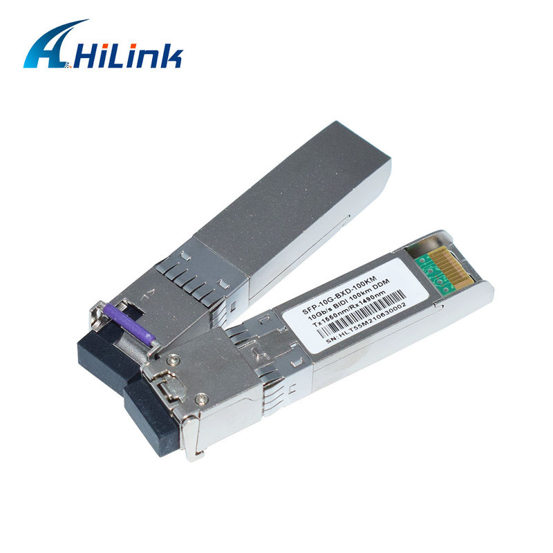 10G SFP+ BIDI 100KM Tx1490nm/Rx1550nm LC เครื่องรับสัญญาณไฟเบอร์ออปติก SFP-10G-BX-100KM