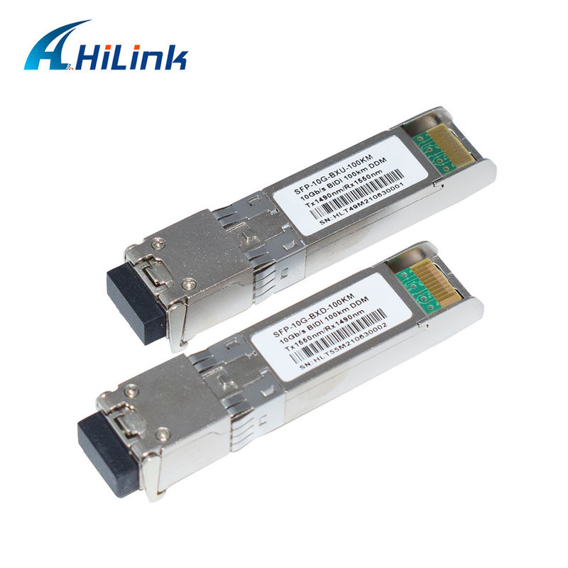 10G SFP+ BIDI 100KM Tx1490nm/Rx1550nm LC เครื่องรับสัญญาณไฟเบอร์ออปติก SFP-10G-BX-100KM