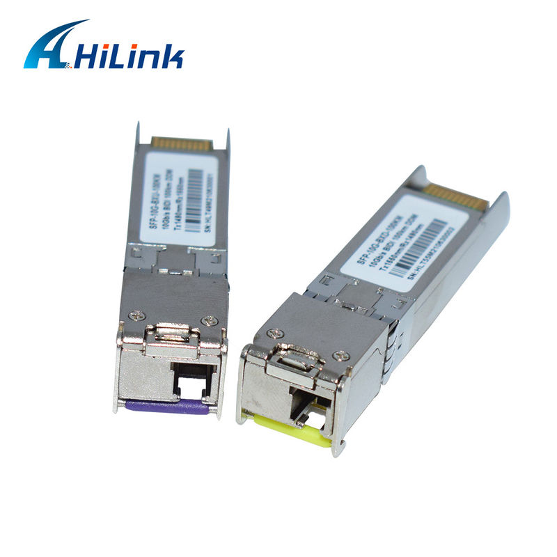10G SFP+ BIDI 100KM Tx1490nm/Rx1550nm LC เครื่องรับสัญญาณไฟเบอร์ออปติก SFP-10G-BX-100KM
