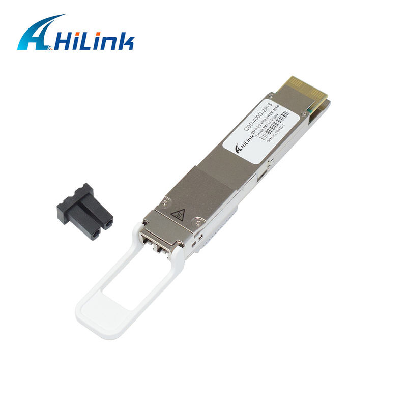 QSFP DD 400GBASE DWDM ZR 80KM โมดูลตัวรับสัญญาณ QDD-400G-ZR-S DWDM สามารถปรับแต่งได้ SMF LC DOM