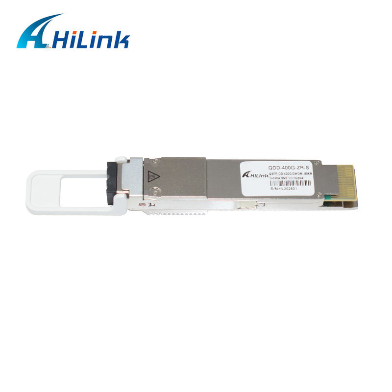 QSFP DD 400GBASE DWDM ZR 80KM โมดูลตัวรับสัญญาณ QDD-400G-ZR-S DWDM สามารถปรับแต่งได้ SMF LC DOM