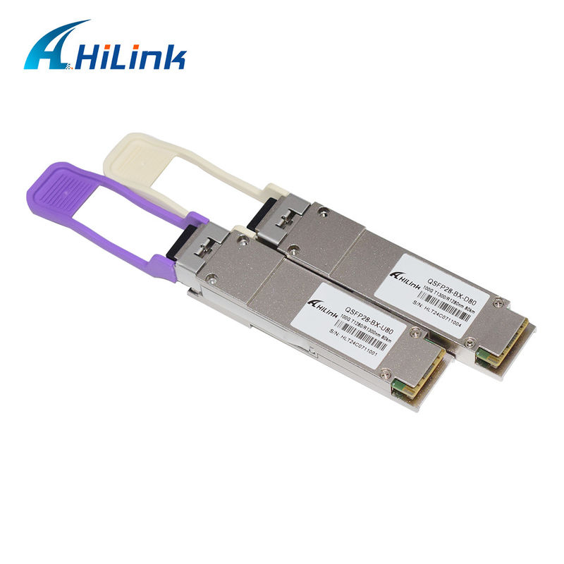QSFP28 BIDI 100G ZR QSFP28 80km 1280/1300nm 100GBASE-BX80 โมดูล QSFP28 80km LC
