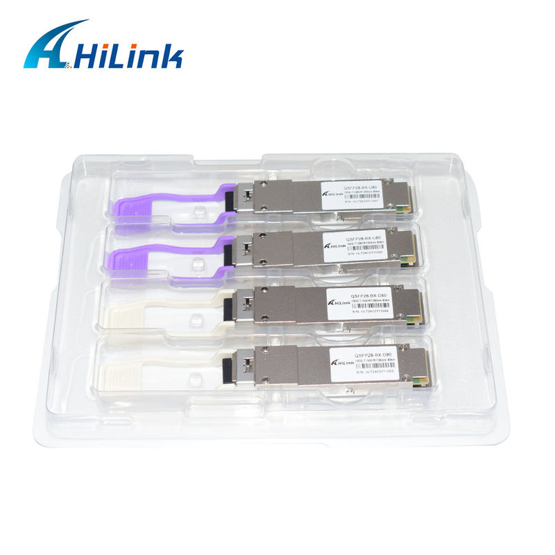 QSFP28 BIDI 100G ZR QSFP28 80km 1280/1300nm 100GBASE-BX80 โมดูล QSFP28 80km LC