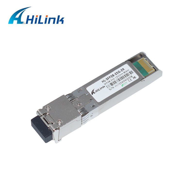 25G ZR SFP 80KM LC 25G Ethernet SFP Transceiver DOM 1310nm เครื่องรับสัญญาณไฟเบอร์ออปติก