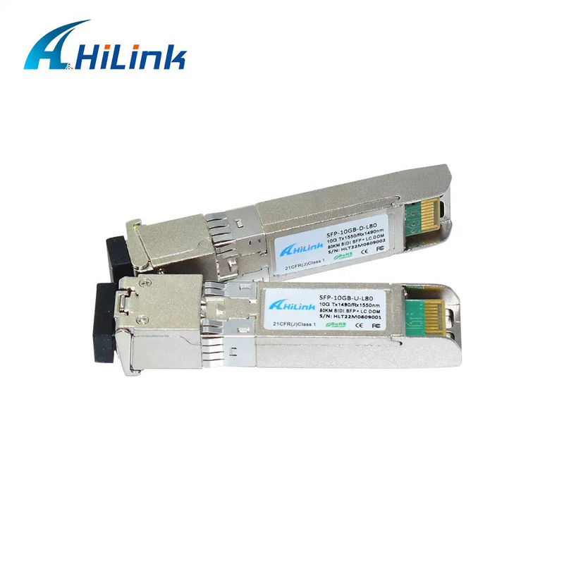 โมดูลรับส่งสัญญาณ 10G-ZR4-80KM 10G BIDI ระยะ 80KM 1490nm/1550nm SFP+ STM-64 WDM 8SFP+ SMF