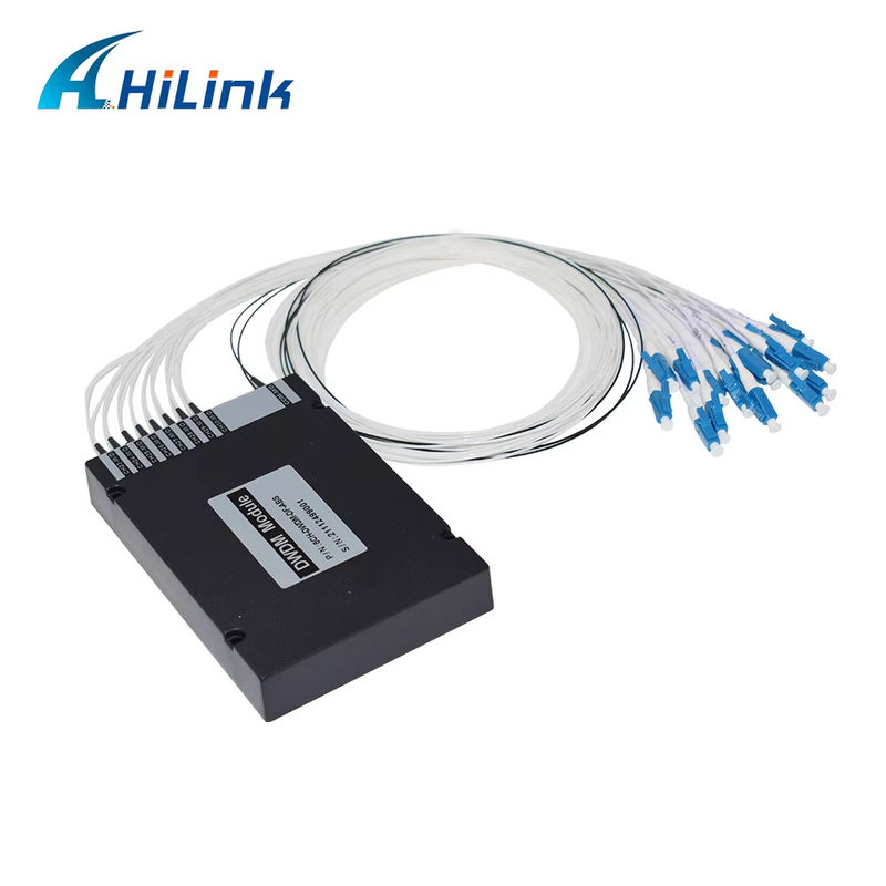 อุปกรณ์ WDM 8CH 100GHZ DWDM MUX Demux Dual Fiber Duplex LC UPC C Band กล่อง ABS