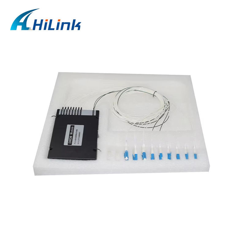 อุปกรณ์ WDM 8CH 100GHZ DWDM MUX Demux Dual Fiber Duplex LC UPC C Band กล่อง ABS