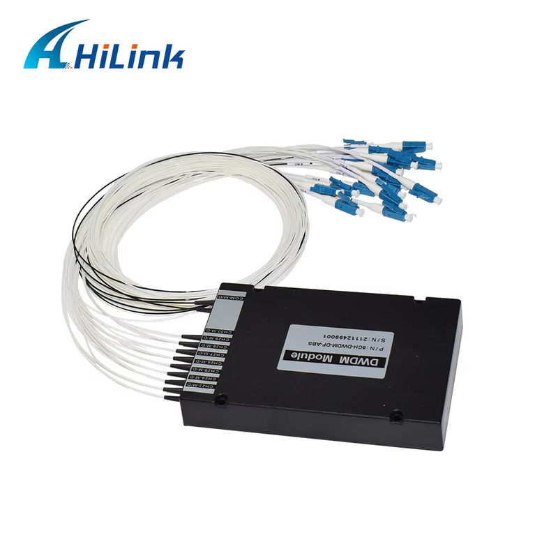 อุปกรณ์ WDM 8CH 100GHZ DWDM MUX Demux Dual Fiber Duplex LC UPC C Band กล่อง ABS