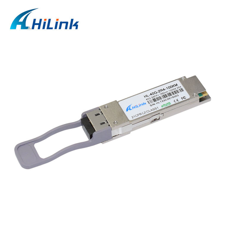 QSFP-40G-ZR4 แบบทั่วไป โมดูลตัวรับแสง 40GBASE-ZR4 ที่เข้ากันได้ 1550nm 100km EML+ APD Communication & Networking Product