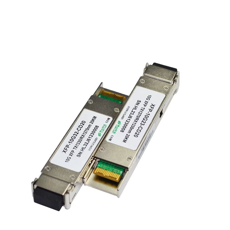 โมดูล XFP Bi-Directional Transceiver Module ที่มีคุณภาพสูง 10Gbps ระยะทาง 20km ด้วยเครื่องเชื่อม LC 1270/1330nm สําหรับอุปกรณ์ไฟเบอร์ออปติก