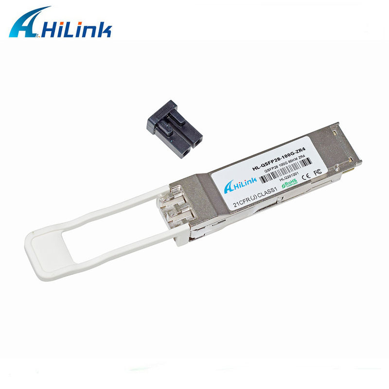Hilink 100G QSFP28 ZR4 80KM LWDM 1295-1304NM SOA+PIN Duplex LC Connector โมดูลรับสัญญาณ