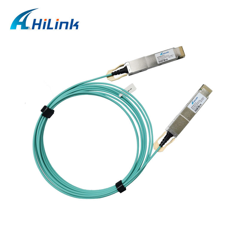 400G QSFP DD เคเบิลออปติกที่ใช้งาน 8x26.5625GBd ((PAM4) อินเตอร์เฟสไฟฟ้า
