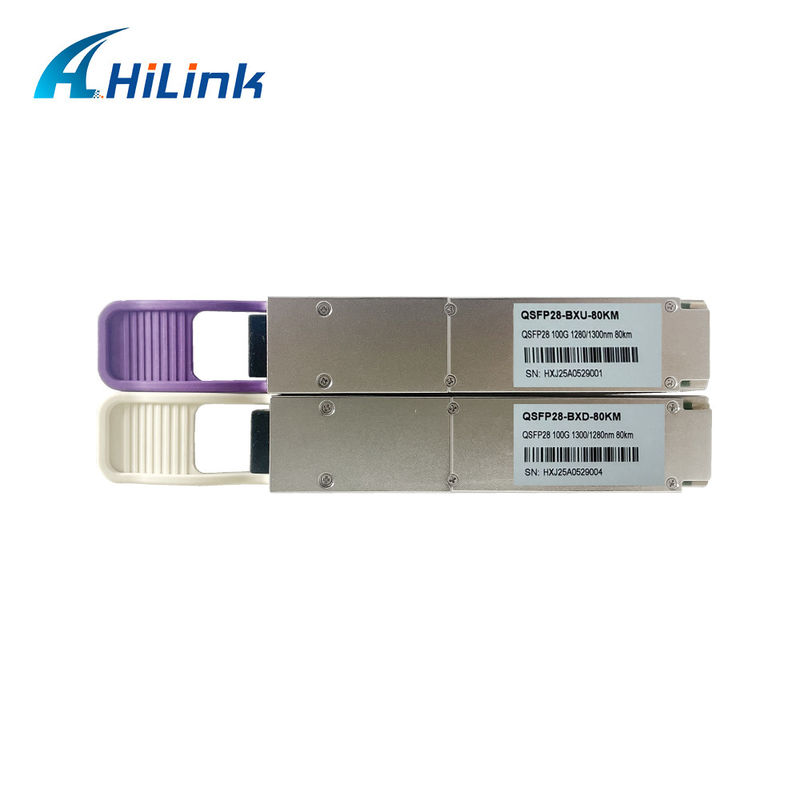 โมดูลรับส่งสัญญาณ QSFP28 ZR4 BIDI 100Gb/s 80Km สำหรับการส่งข้อมูลระยะไกล