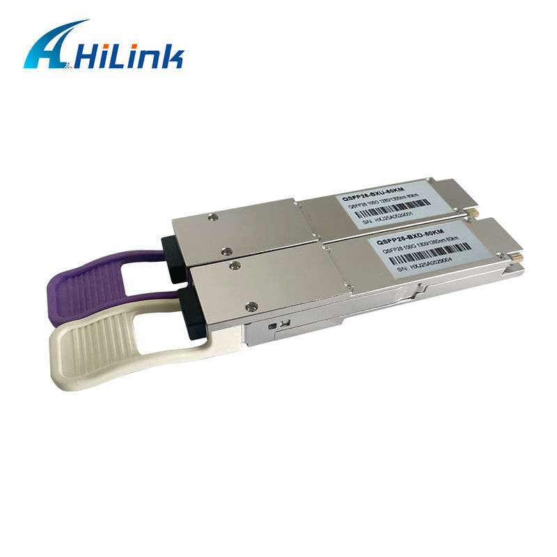 โมดูลรับส่งสัญญาณ QSFP28 ZR4 BIDI 100Gb/s 80Km สำหรับการส่งข้อมูลระยะไกล