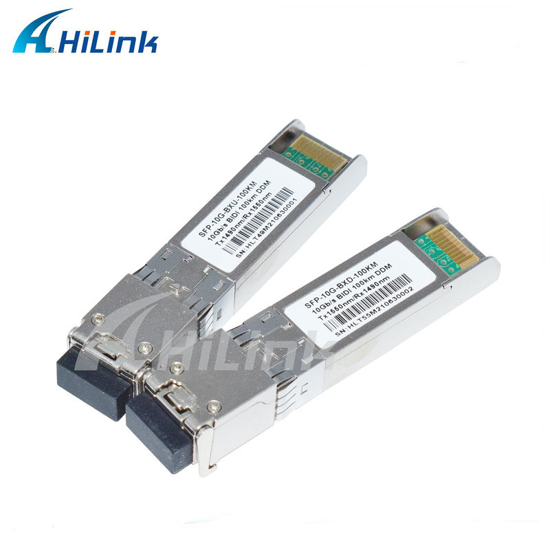 โมดูลรับส่งสัญญาณ SFP BIDI 10G ระยะ 3-100KM 1490/1550NM EML APD สำหรับเครือข่ายความเร็วสูงทางไกล