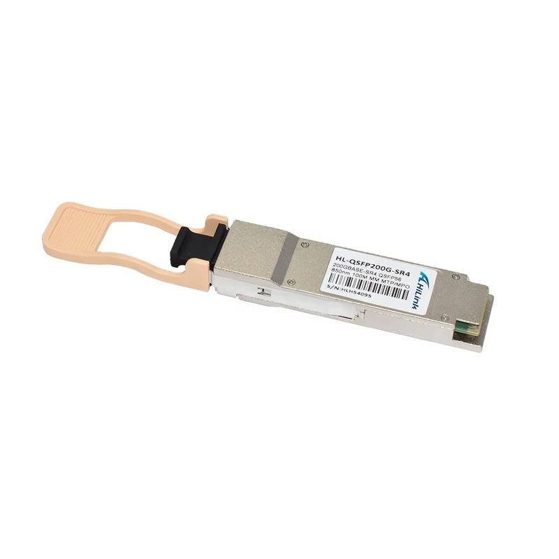 เครื่องเชื่อมต่อไฟเบอร์ออปติกแบบ MPO มูลูล QSFP56 SR4 850NM 100M