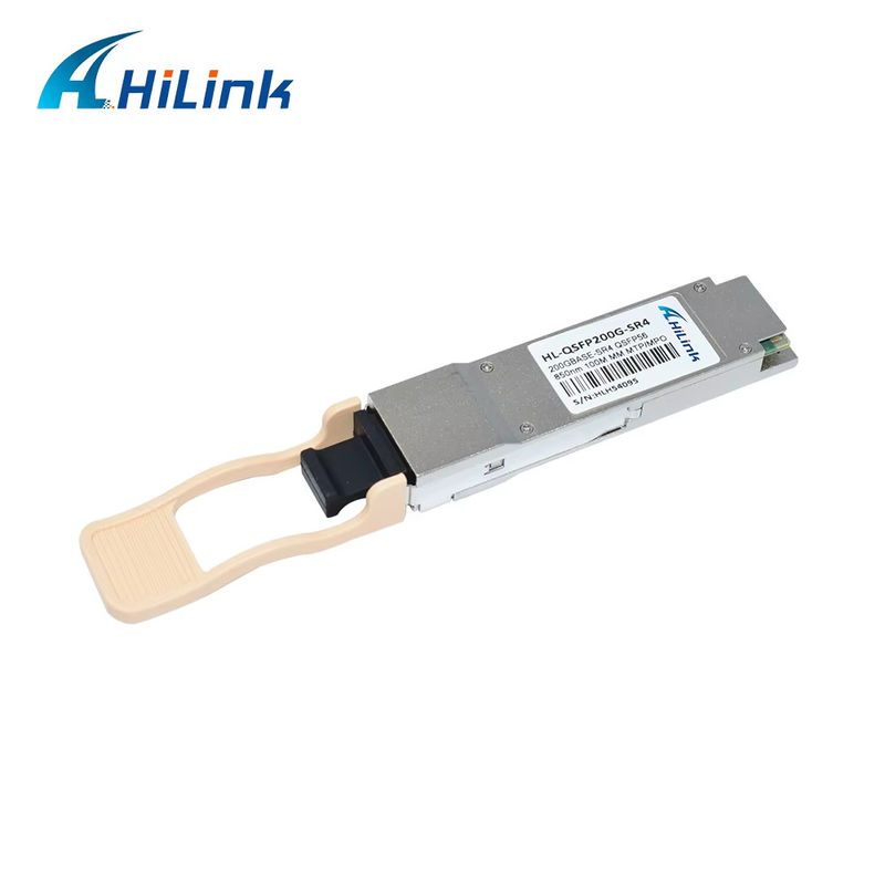 เครื่องเชื่อมต่อไฟเบอร์ออปติกแบบ MPO มูลูล QSFP56 SR4 850NM 100M