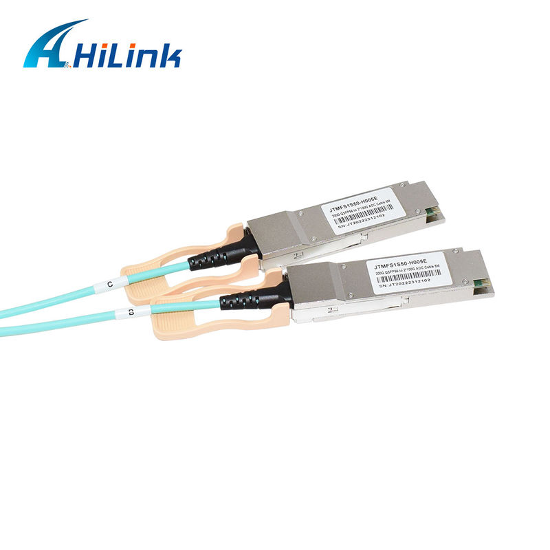 โซลูชันสายเคเบิลออปติคอลแบบแอคทีฟ AOC 200G QSFP56 ถึง 2*QSFP28 2*100G ที่ได้รับการรับรองสำหรับการส่งข้อมูลในอุณหภูมิสุดขั้ว