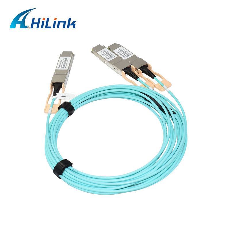 โซลูชันสายเคเบิลออปติคอลแบบแอคทีฟ AOC 200G QSFP56 ถึง 2*QSFP28 2*100G ที่ได้รับการรับรองสำหรับการส่งข้อมูลในอุณหภูมิสุดขั้ว