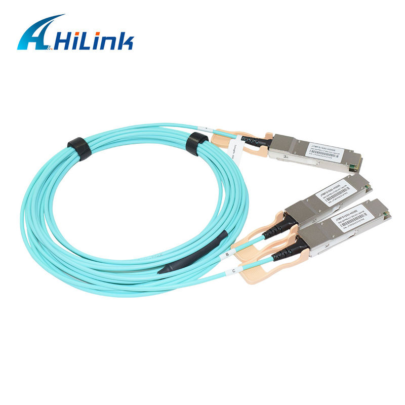 โซลูชันสายเคเบิลออปติคอลแบบแอคทีฟ AOC 200G QSFP56 ถึง 2*QSFP28 2*100G ที่ได้รับการรับรองสำหรับการส่งข้อมูลในอุณหภูมิสุดขั้ว