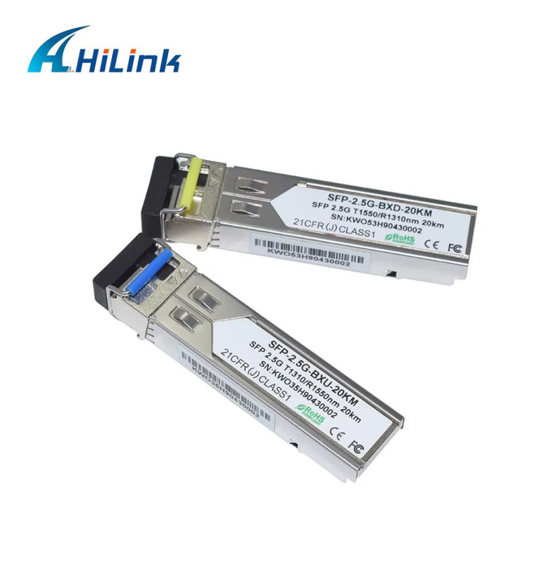Hilink 2.5G Base BIDI 20KM WDM 1310NM/1550NM LC Connector โมดูล SFP