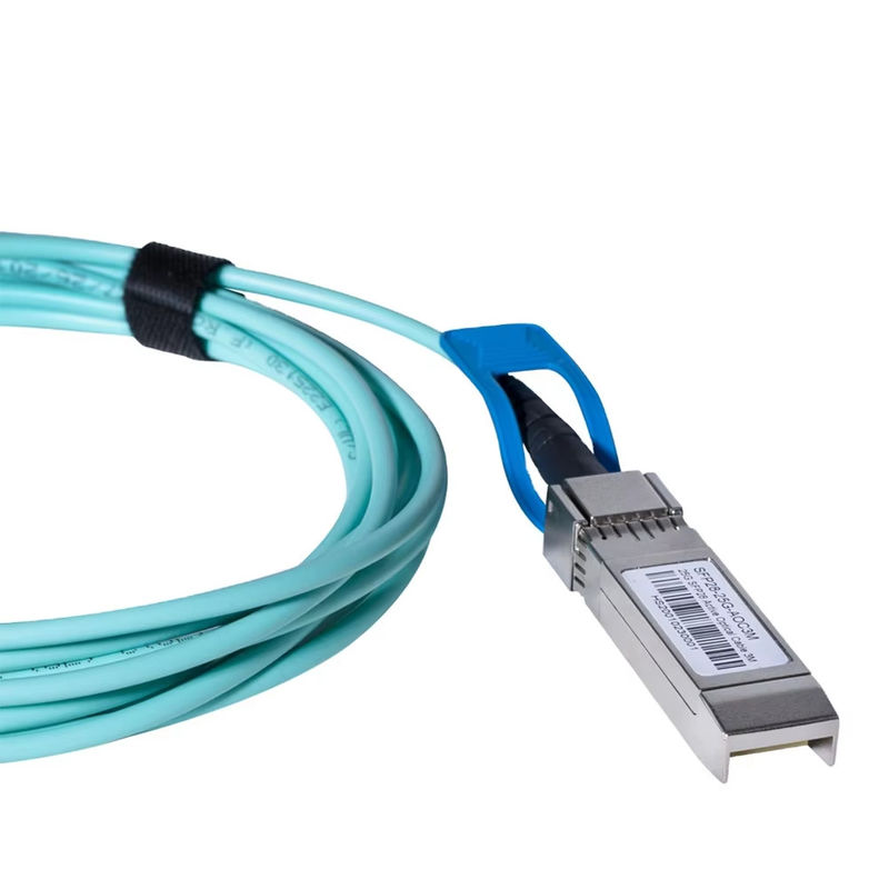 25G SFP28 ถึง SFP28 สายไฟฟ้าออปติกที่ใช้งาน 3M สายไฟฟ้าออปติก 25G สายไฟฟ้า AOC