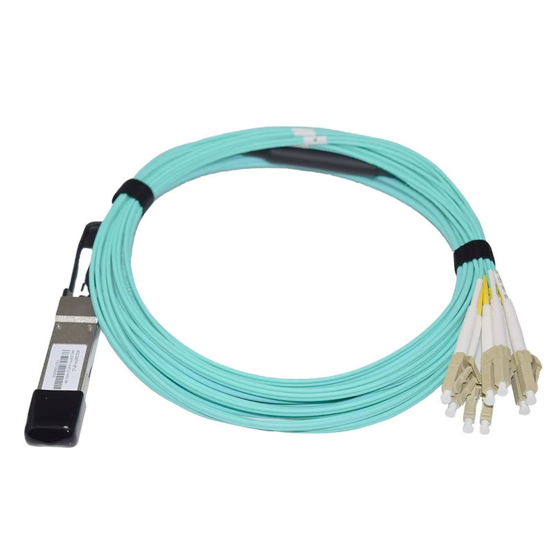 40G QSFP+ ถึง 8xLC AOC 3M สายไฟฟ้าออปติกที่ใช้งานในระยะทางสั้นมาก