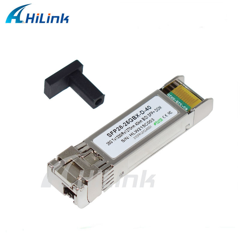 25Gb/s 40Km SFP28 BIDI Transceivers LC เครื่องเชื่อมเดียว