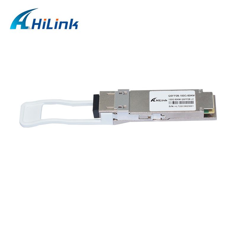 ตัวรับส่งสัญญาณ QSFP28 100Gb/s 60km แบบ Hot Pluggable, ขั้วต่อ LC Duplex, EML+PIN พร้อม SOA, โหมด Single, DDM