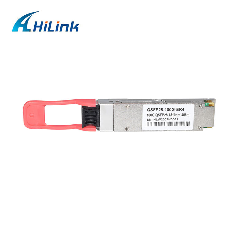 โมดูลรับส่งสัญญาณออปติคอล QSFP28 ER4 100Gb/s ระยะ 40KM แบบ Hot Pluggable Duplex LC LAN WDM APD SMF สอดคล้องกับ RoHS-6