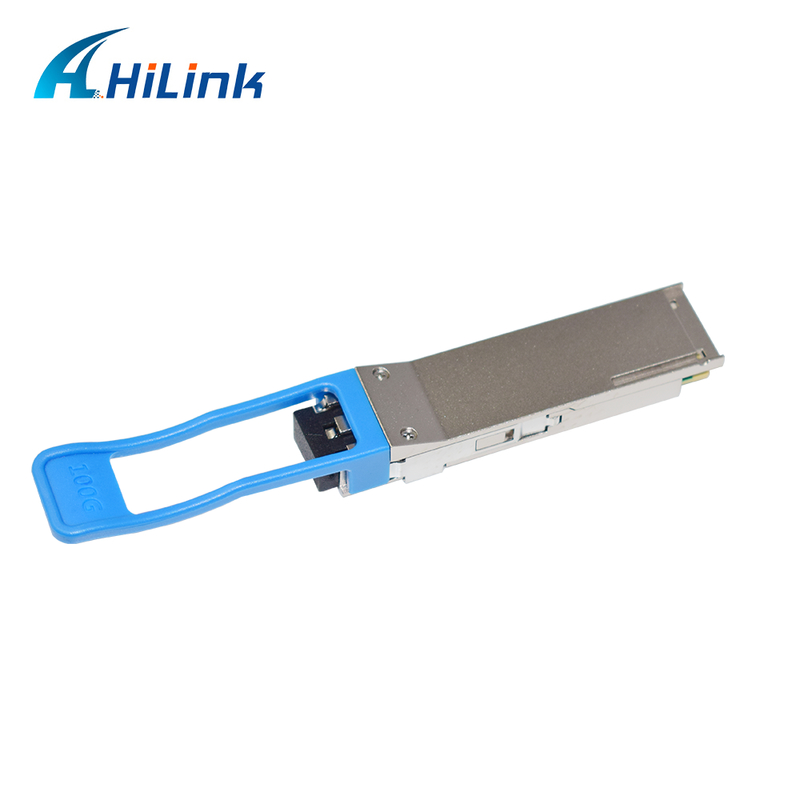 โมดูลรับส่งสัญญาณออปติคัล QSFP28 LR4 100Gb/s ระยะ 20KM แบบ Hot Pluggable, ขั้วต่อ LC Duplex, โหมด Single Mode, สอดคล้องกับ RoHS